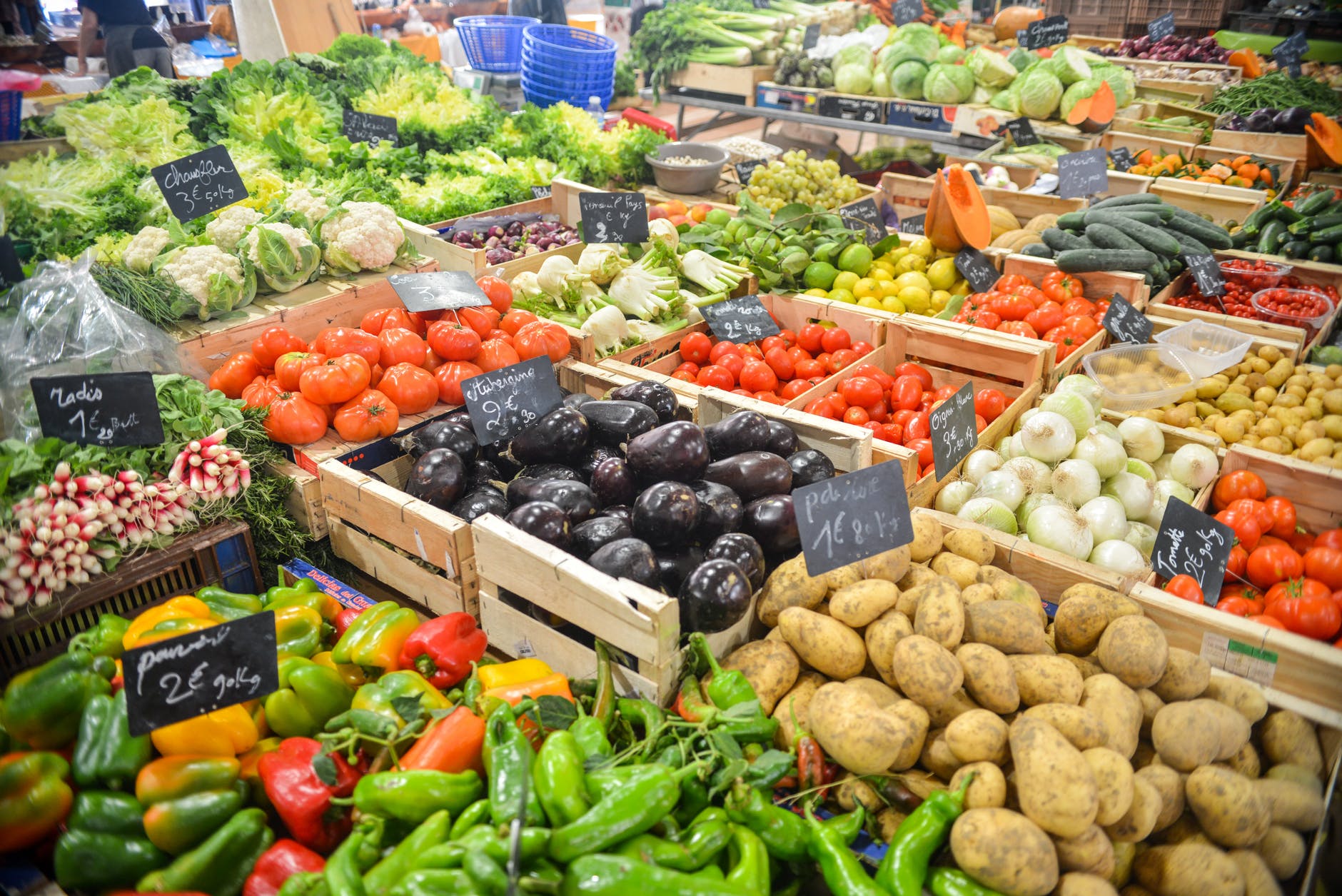 Fresh produce market ingredients for Chinatown Restaurant