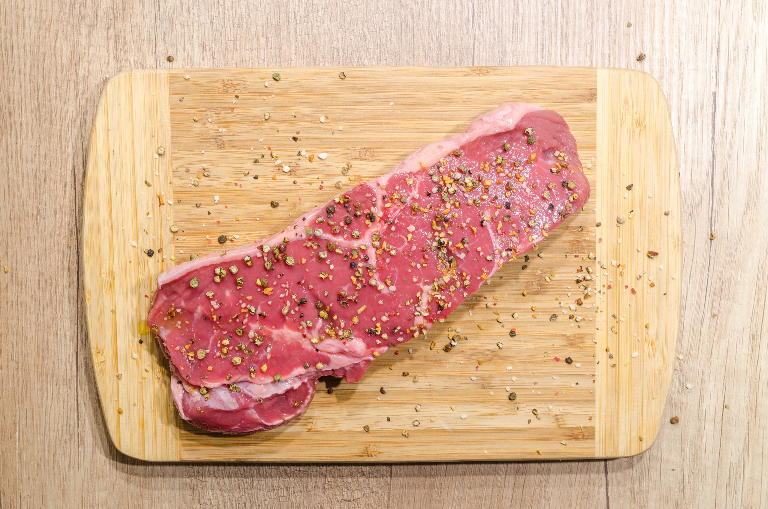 Raw steak prepared for service at Chinatown Restaurant